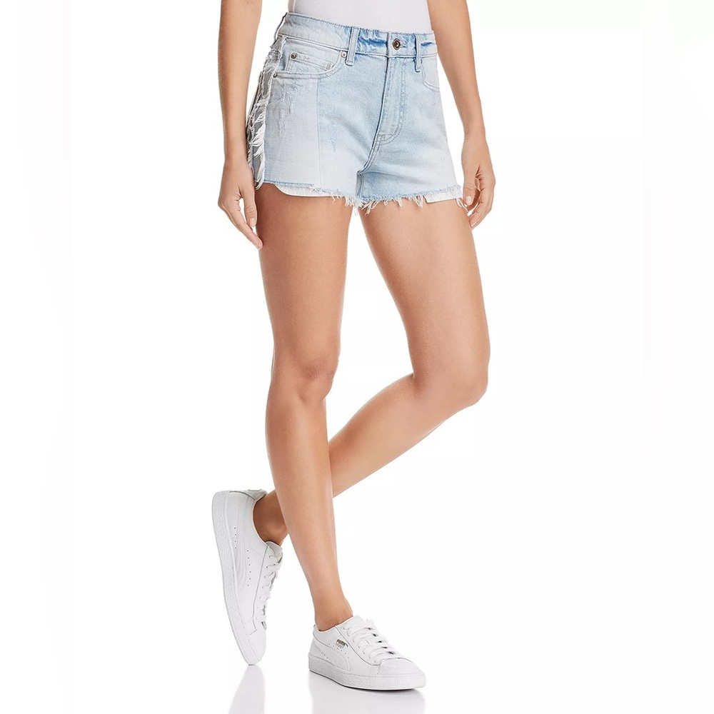 Pistola Winston High-Rise Cutoff Denim Shorts in Fast Lane, size 27